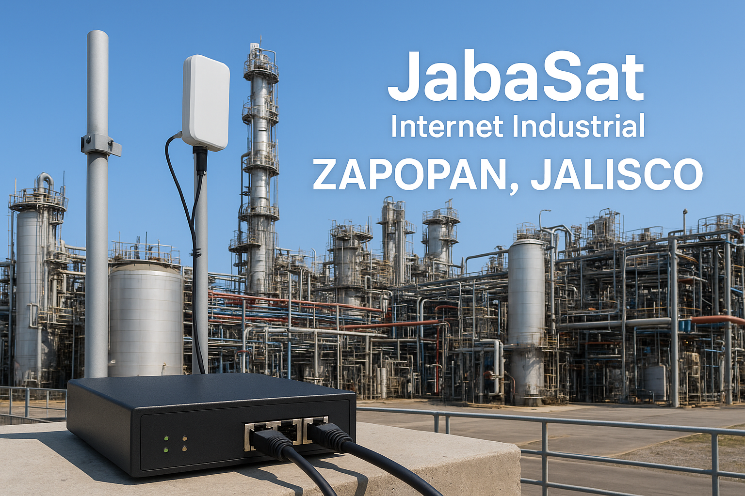 JabaSat Internet Industrial en Zapopan, Jalisco: Conectividad de Alto Desempeño con Tecnología Bonding e IP Pública